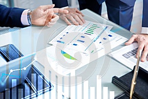 Financial growth graph.ÃÂ Sales increase, marketing strategy concept